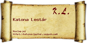 Katona Lestár névjegykártya